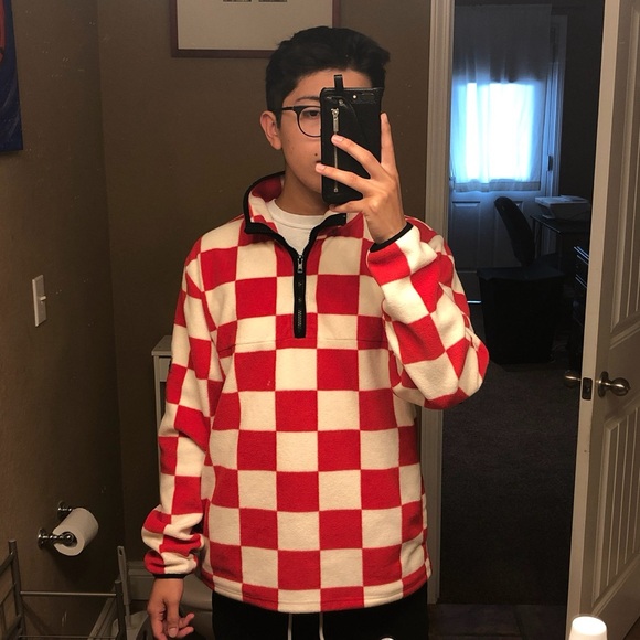 Stussy Checkerboard Half Zip - Picture 2 of 3